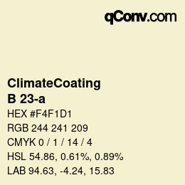 Color code: ClimateCoating - B 23-a | qconv.com