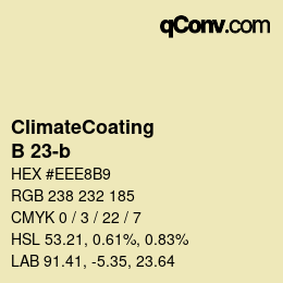 Farbcode: ClimateCoating - B 23-b | qconv.com