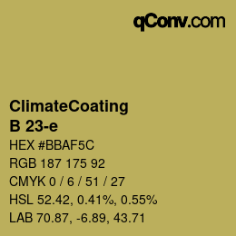 Color code: ClimateCoating - B 23-e | qconv.com