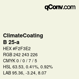 Farbcode: ClimateCoating - B 25-a | qconv.com