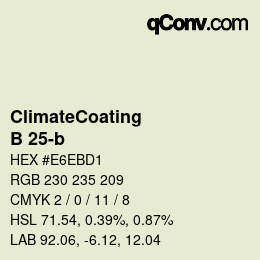 Color code: ClimateCoating - B 25-b | qconv.com