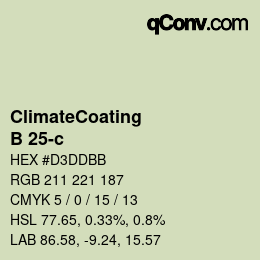 Código de color: ClimateCoating - B 25-c | qconv.com