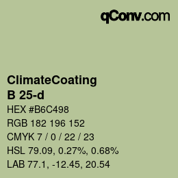 Farbcode: ClimateCoating - B 25-d | qconv.com