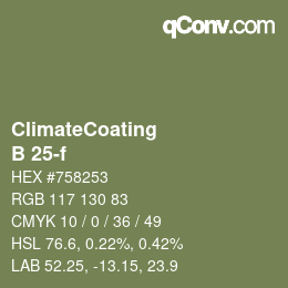 Código de color: ClimateCoating - B 25-f | qconv.com