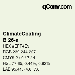 Código de color: ClimateCoating - B 26-a | qconv.com