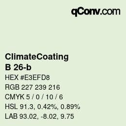 Color code: ClimateCoating - B 26-b | qconv.com