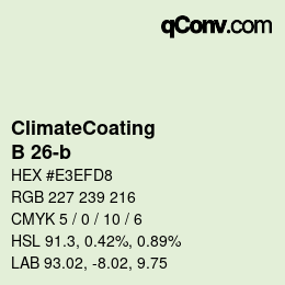 カラーコード: ClimateCoating - B 26-b | qconv.com