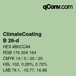 Code couleur: ClimateCoating - B 26-d | qconv.com