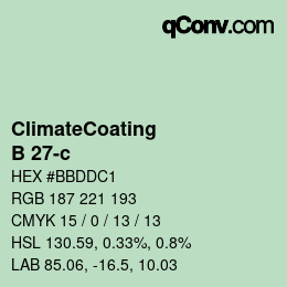 Color code: ClimateCoating - B 27-c | qconv.com