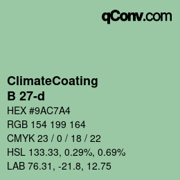 Color code: ClimateCoating - B 27-d | qconv.com