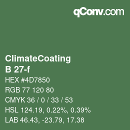 Farbcode: ClimateCoating - B 27-f | qconv.com
