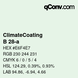 Código de color: ClimateCoating - B 28-a | qconv.com