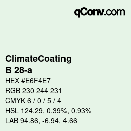 Code couleur: ClimateCoating - B 28-a | qconv.com