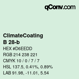 Color code: ClimateCoating - B 28-b | qconv.com