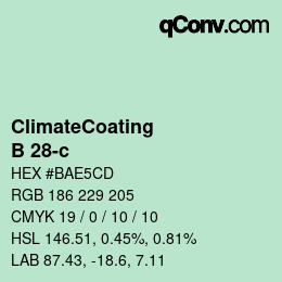 Color code: ClimateCoating - B 28-c | qconv.com