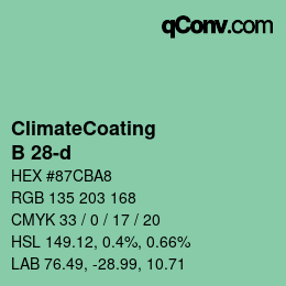 Color code: ClimateCoating - B 28-d | qconv.com