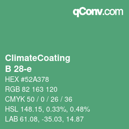 Código de color: ClimateCoating - B 28-e | qconv.com