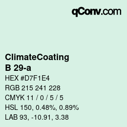 Color code: ClimateCoating - B 29-a | qconv.com