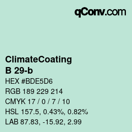 Color code: ClimateCoating - B 29-b | qconv.com