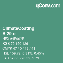 Color code: ClimateCoating - B 29-e | qconv.com