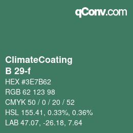 カラーコード: ClimateCoating - B 29-f | qconv.com