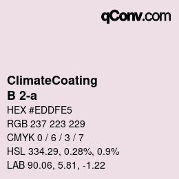 Color code: ClimateCoating - B 2-a | qconv.com