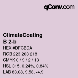 Color code: ClimateCoating - B 2-b | qconv.com