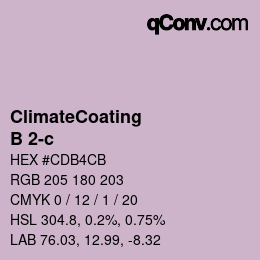 Color code: ClimateCoating - B 2-c | qconv.com