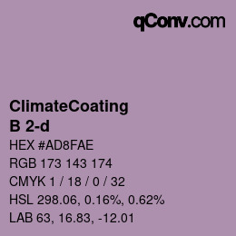 Farbcode: ClimateCoating - B 2-d | qconv.com