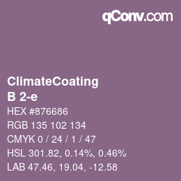 Code couleur: ClimateCoating - B 2-e | qconv.com