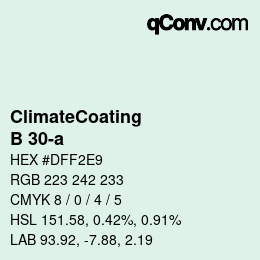 カラーコード: ClimateCoating - B 30-a | qconv.com