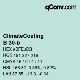 Code couleur: ClimateCoating - B 30-b | qconv.com