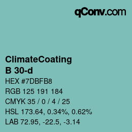 Color code: ClimateCoating - B 30-d | qconv.com