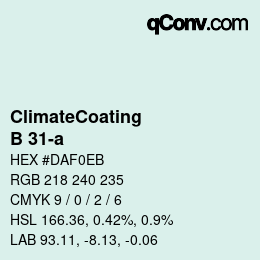 Color code: ClimateCoating - B 31-a | qconv.com