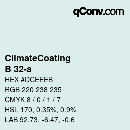 Farbcode: ClimateCoating - B 32-a | qconv.com
