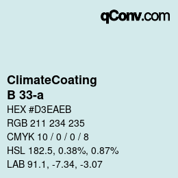 カラーコード: ClimateCoating - B 33-a | qconv.com