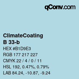 Código de color: ClimateCoating - B 33-b | qconv.com