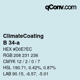 Color code: ClimateCoating - B 34-a | qconv.com