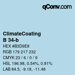 Color code: ClimateCoating - B 34-b | qconv.com