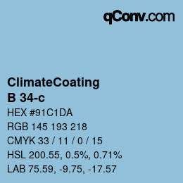 Color code: ClimateCoating - B 34-c | qconv.com