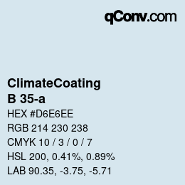 カラーコード: ClimateCoating - B 35-a | qconv.com