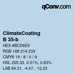 Farbcode: ClimateCoating - B 35-b | qconv.com