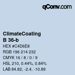 Código de color: ClimateCoating - B 36-b | qconv.com