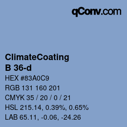 Código de color: ClimateCoating - B 36-d | qconv.com