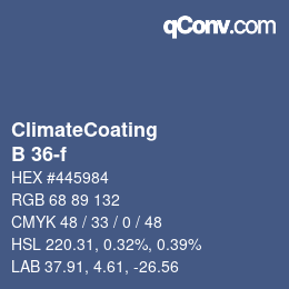 Código de color: ClimateCoating - B 36-f | qconv.com