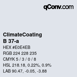 カラーコード: ClimateCoating - B 37-a | qconv.com