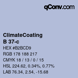 Color code: ClimateCoating - B 37-c | qconv.com