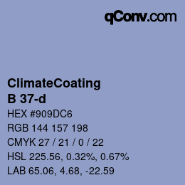 Código de color: ClimateCoating - B 37-d | qconv.com