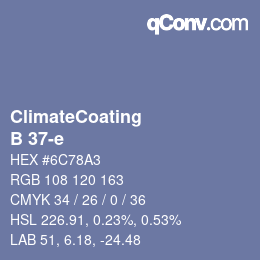 Farbcode: ClimateCoating - B 37-e | qconv.com