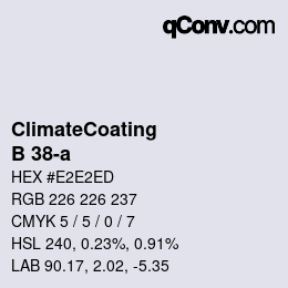 Color code: ClimateCoating - B 38-a | qconv.com